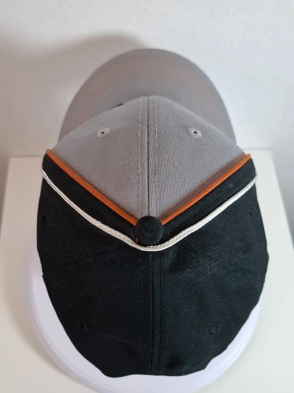 CASE Construction Gray and Orange Snapback Cap